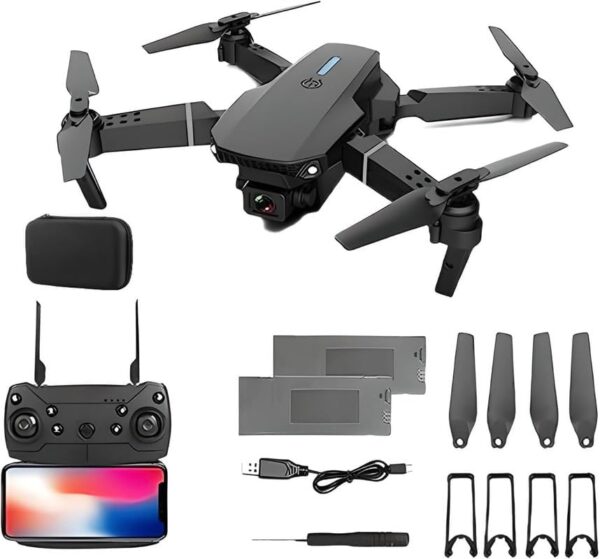 Drone with Camera, Foldable Drone with App Control, FPV Live Video RC Quadcopter with 4K Camera for Adults Beginners Kids