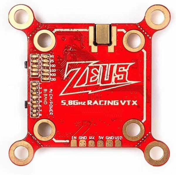 Zeus VTX 5.8GHz PIT/25/100/200/400/800mW M2 M3 Built-in Microphone Switchable FPV Transmitter VTX via Betaflight for Racing Drone RC Drones Quadcopter Toothpick (SMA) (Zeus 800mW VTX)